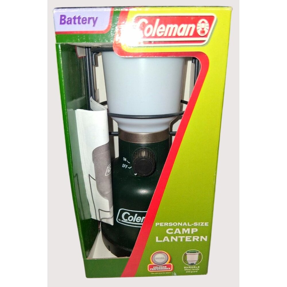 Coleman Personal-Size Camp Lantern Battery Operated Durable Weather Resistant Gr